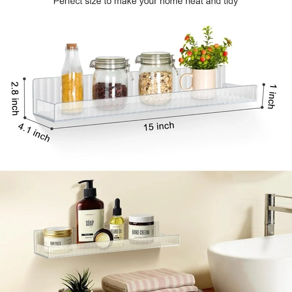 4 Pack Floating Shelves for Wall Storage